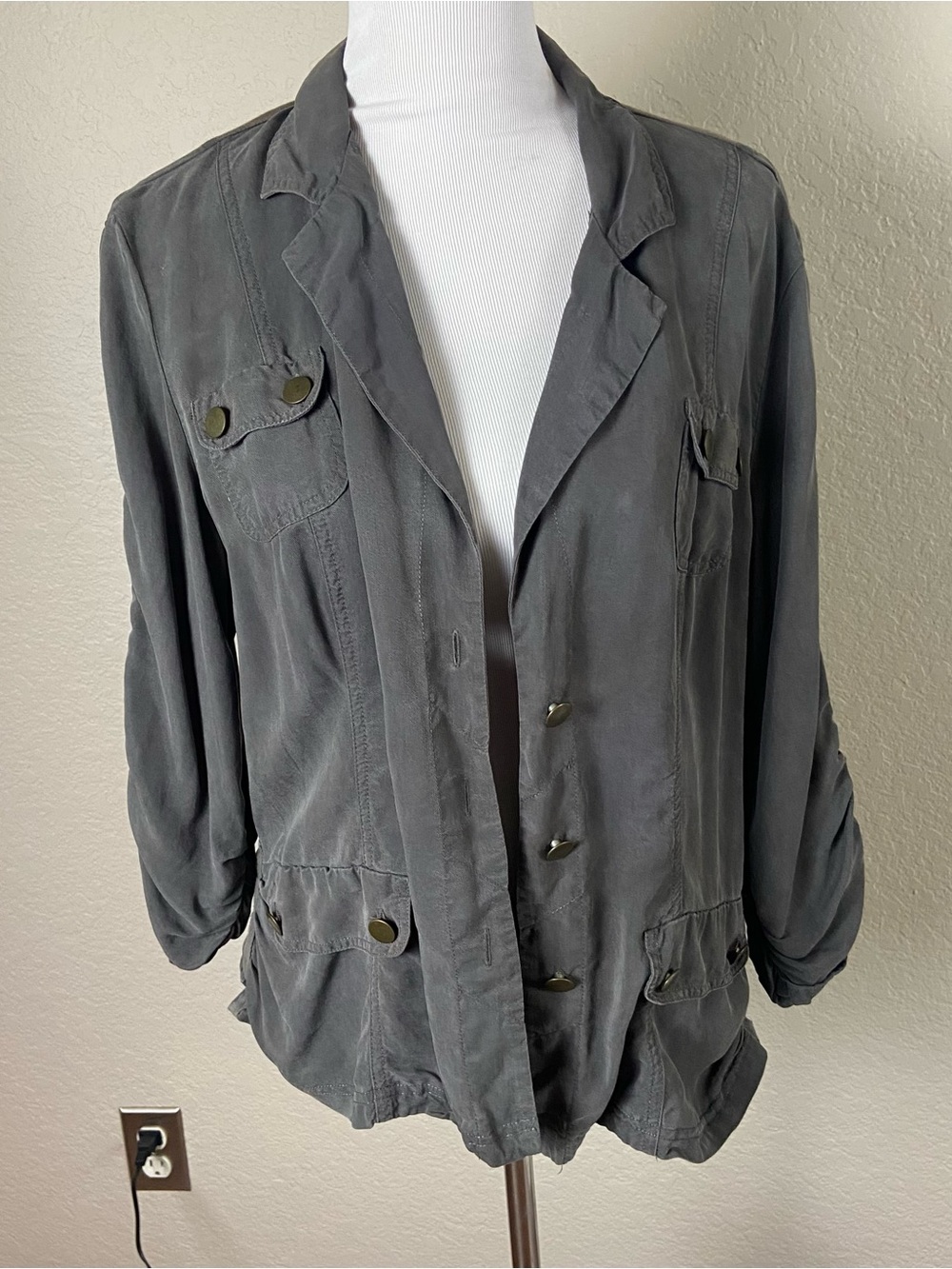 XCVI Women's Slate Grey Utility Jacket